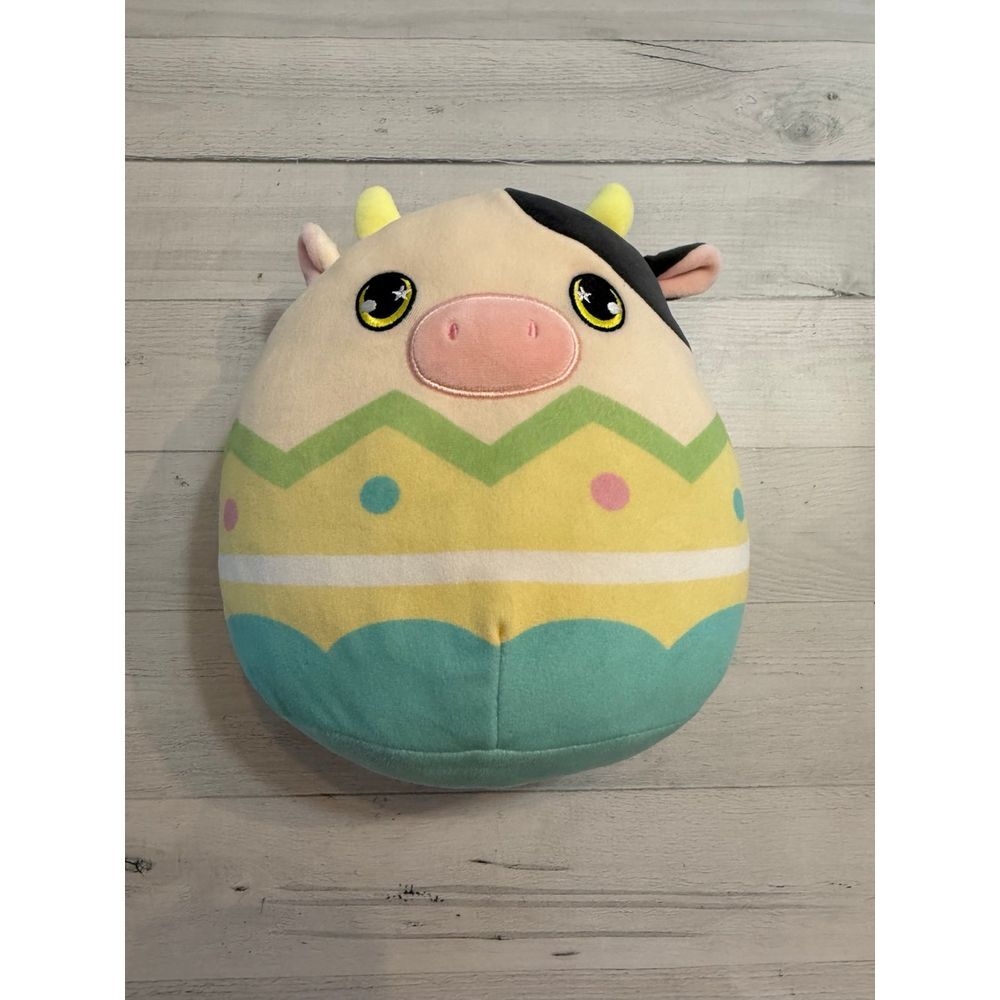 Squishmallows Conner the Cow 8" Black White Yellow Plush